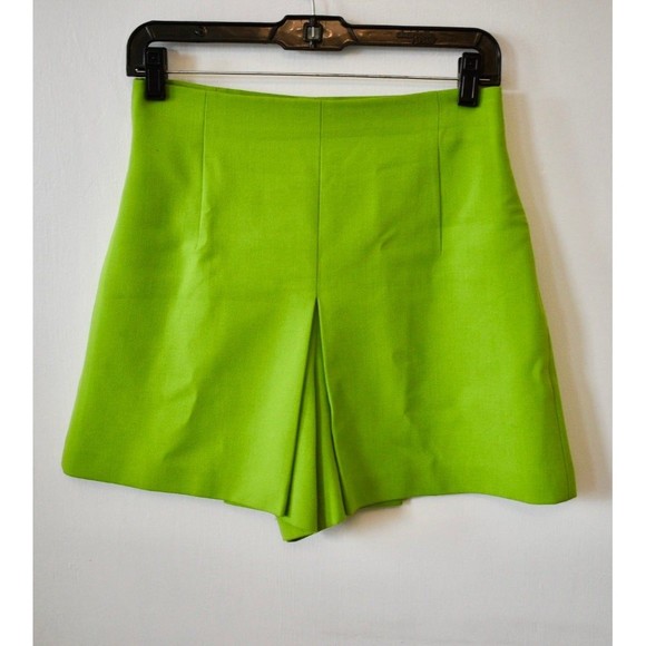 Zara Pants - Zara high waisted skort shorts lime green apple green